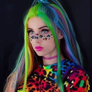 22” RAINBOW BODY WAVY Lace Front Wig NEW